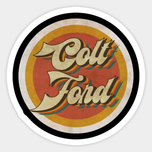 circle vintage Colt Ford Sticker